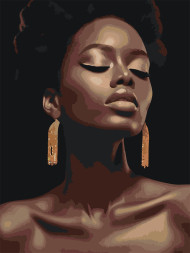 Raqamlar bo&#039;yicha rasm &quot;Qora tanli qiz&quot;