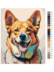 Raqamlar bo'yicha rasm "Chiroyli it"