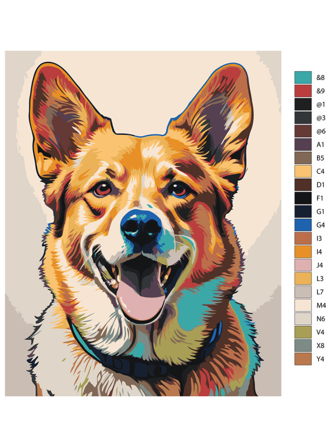 Raqamlar bo&amp;#039;yicha rasm &amp;quot;Chiroyli it&amp;quot;