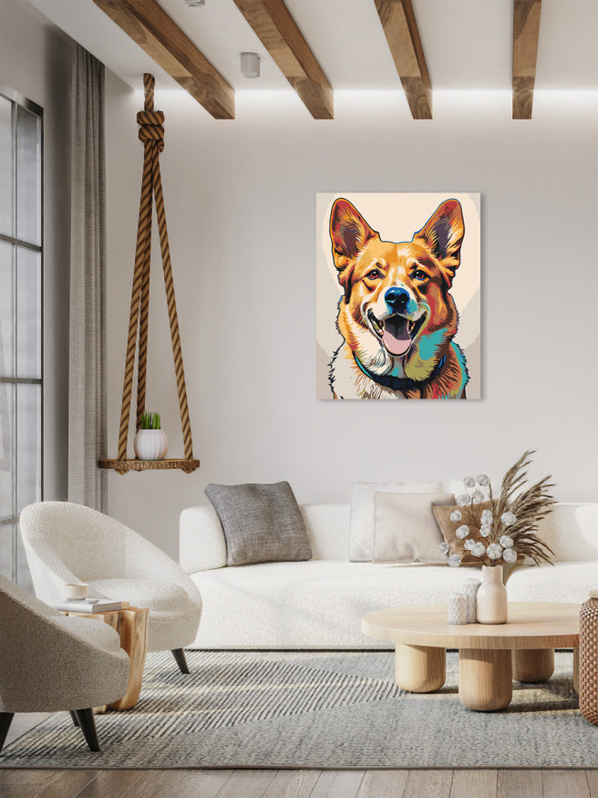 Raqamlar bo&amp;#039;yicha rasm &amp;quot;Chiroyli it&amp;quot;