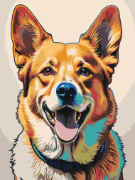 Raqamlar bo'yicha rasm "Chiroyli it"