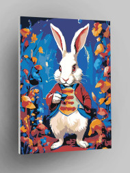 Картина по номерам "Заяц в цветах"