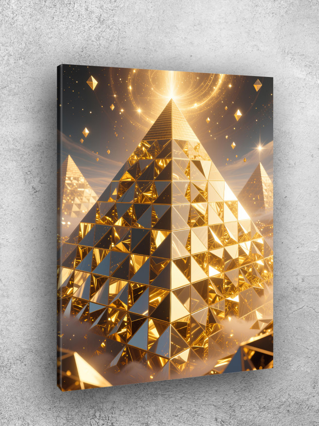 Holstga bosilgan poster &amp;quot;Oltin nur piramidasi&amp;quot;
