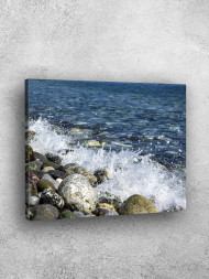 Постер на холсте &amp;quot;Морские волны и камни&amp;quot;