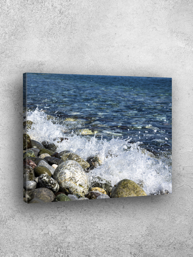 Постер на холсте &amp;quot;Морские волны и камни&amp;quot;