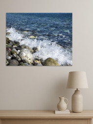 Постер на холсте &amp;quot;Морские волны и камни&amp;quot;