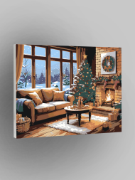 Raqamlar bo‘yicha rasm &quot;Yorqin Rojdestvo oqshomi&quot;