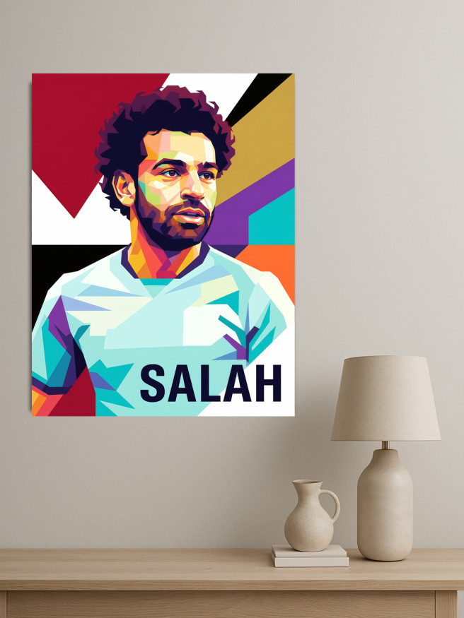 Holstga bosilgan poster &amp;quot;Futbolchi Mohamed Salah&amp;quot;