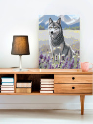 Картина по номерам &amp;quot;Волк в поле&amp;quot;