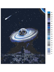 Raqamlar bo&#039;yicha rasm &quot;Sayyoraning hayratlanarli manzarasi&quot;