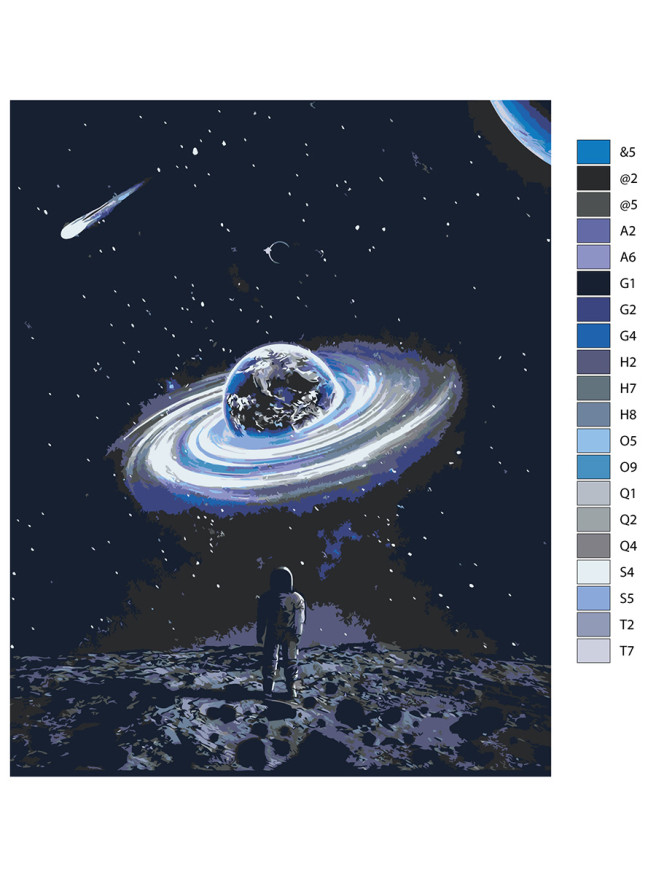 Картина по номерам &amp;quot;Захватывающий вид на планету&amp;quot;
