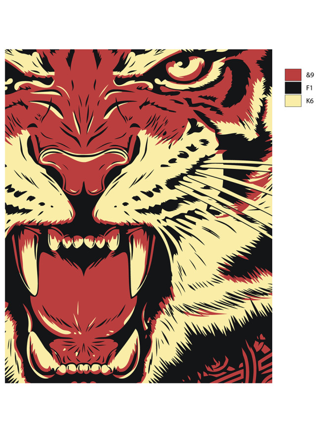 Raqamlar bo&amp;#039;yicha rasm &amp;quot;Yirtqich yo&amp;#039;lbars&amp;quot;