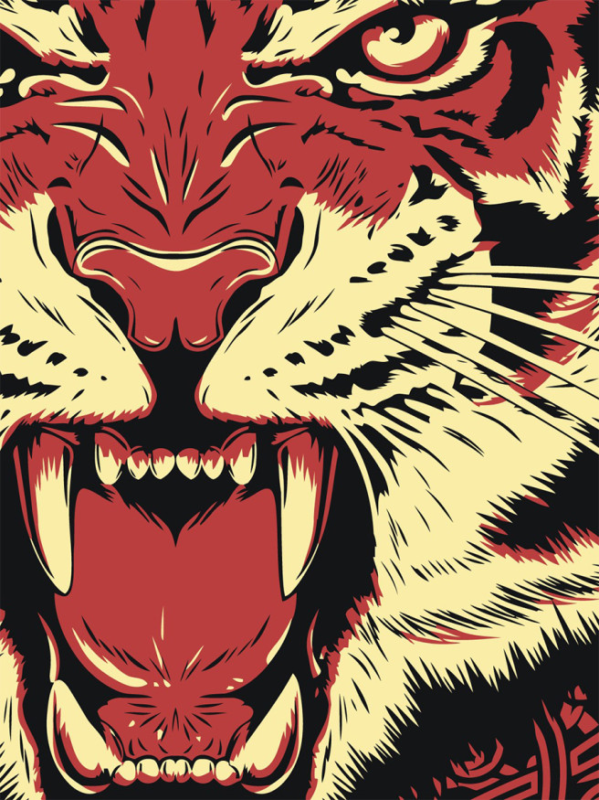 Raqamlar bo&amp;#039;yicha rasm &amp;quot;Yirtqich yo&amp;#039;lbars&amp;quot;