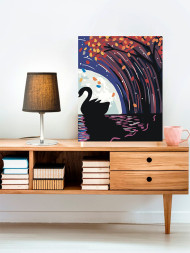 Raqamlar bo&#039;yicha rasm &quot;Oqqush&quot;