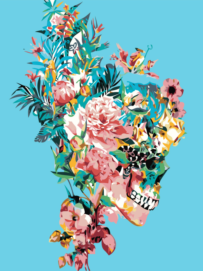 Raqamlar bo&amp;#039;yicha rasm &amp;quot;Boshsuyakdan gullar&amp;quot;