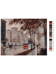 Картина по номерам &amp;quot;Город под дождём&amp;quot;