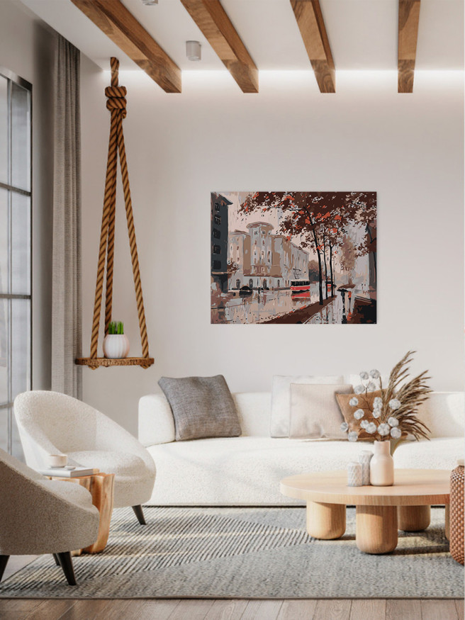 Картина по номерам &amp;quot;Город под дождём&amp;quot;