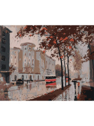 Картина по номерам &amp;quot;Город под дождём&amp;quot;