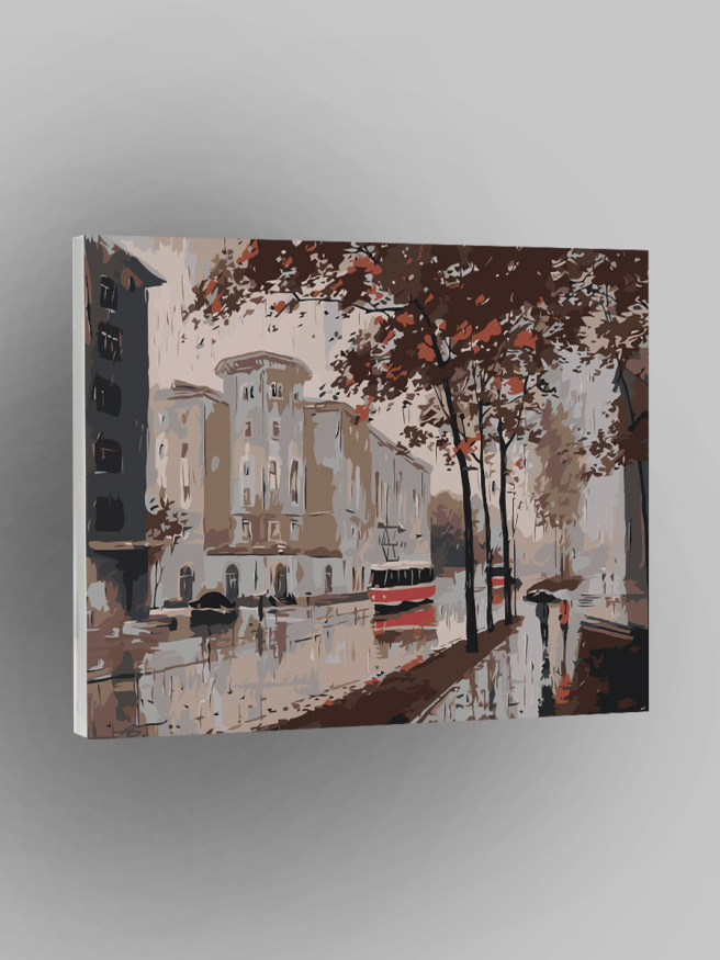 Картина по номерам &amp;quot;Город под дождём&amp;quot;