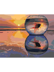 Raqamlar bo'yicha rasm "Akvariumdagi baliq"