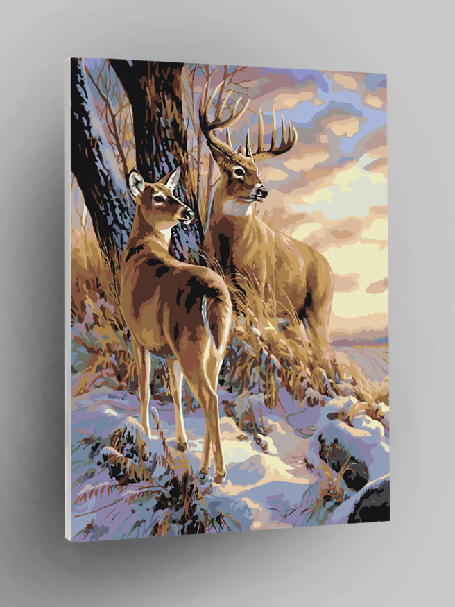 Raqamlar bo&amp;#039;yicha rasm &amp;quot;Bir juft kiyik&amp;quot;