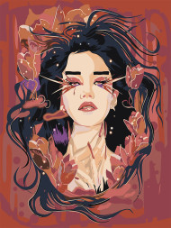 Картина по номерам &amp;quot;Девушка с длинными ресницами&amp;quot;