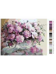 Raqamlar bo&#039;yicha rasm &quot;Gullar bilan vaza&quot;