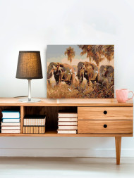 Raqamlar bo'yicha rasm "Fillar"