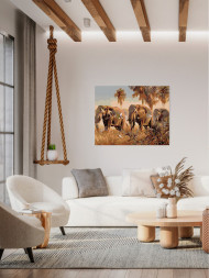 Raqamlar bo'yicha rasm "Fillar"