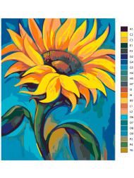 Картина по номерам &amp;quot;Подсолнух&amp;quot;