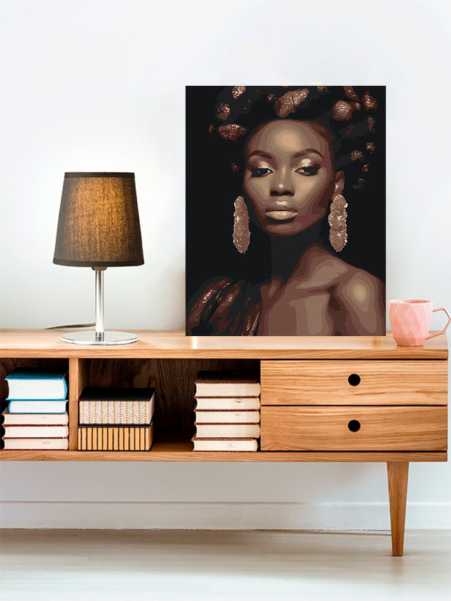 Картина по номерам &amp;quot;Нежная мулатка&amp;quot;