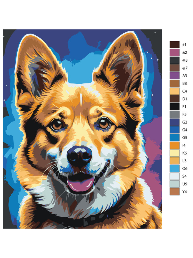 Raqamlar bo&amp;#039;yicha rasm &amp;quot;Mehribon it&amp;quot;