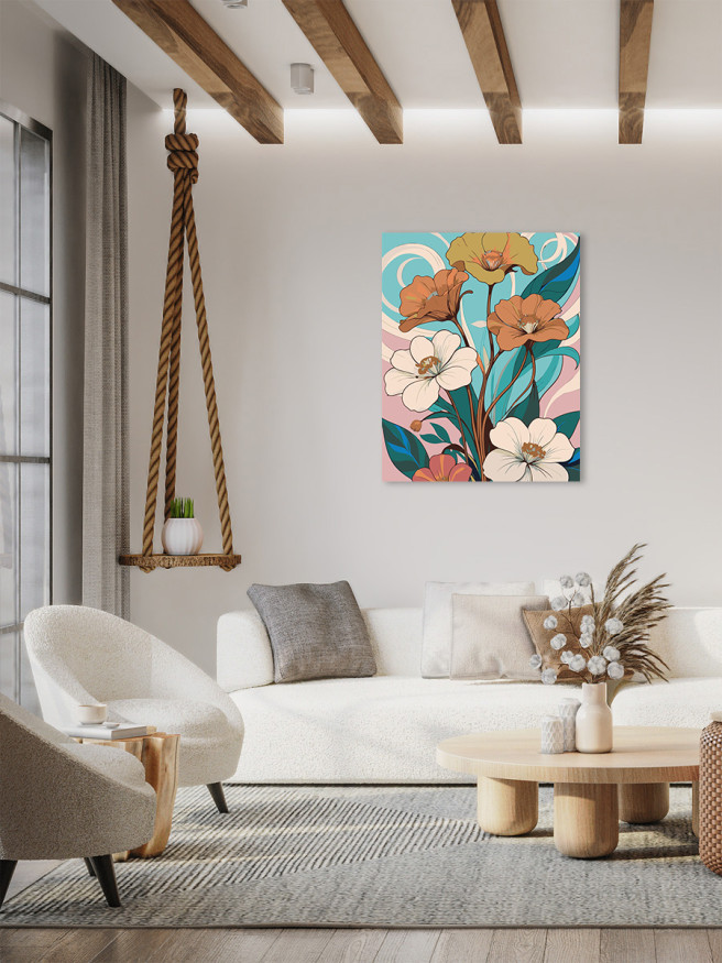 Raqamlar bo&amp;#039;yicha rasm &amp;quot;Nozik gullar&amp;quot;