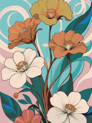 Картина по номерам &amp;quot;Нежные цветы&amp;quot;