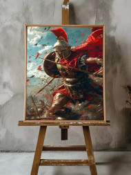 Holstga bosilgan poster &quot;Gladiator hujumi&quot;