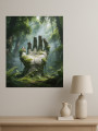 Постер на холсте &amp;quot;Каменная рука в лесу&amp;quot; 