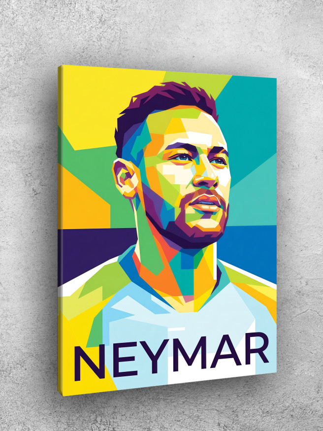 Holstga bosilgan poster &amp;quot;Futbolchi Neymar&amp;quot;