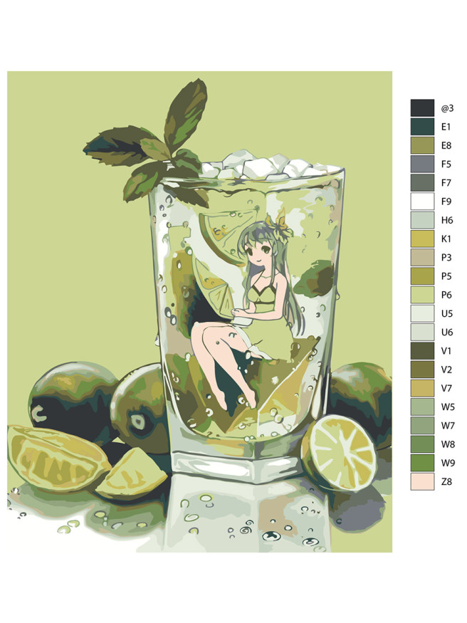 Raqamlar bo&amp;#039;yicha rasm &amp;quot;Qiziqarli kokteyl&amp;quot;