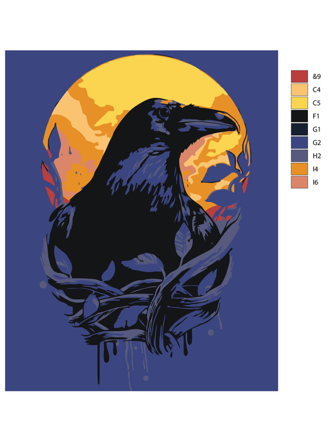 Raqamlar bo&amp;#039;yicha rasm &amp;quot;Qora qarg&amp;#039;a&amp;quot;