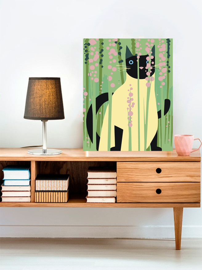 Raqamlar bo&amp;#039;yicha rasm &amp;quot;Qora va oq mushuk&amp;quot;