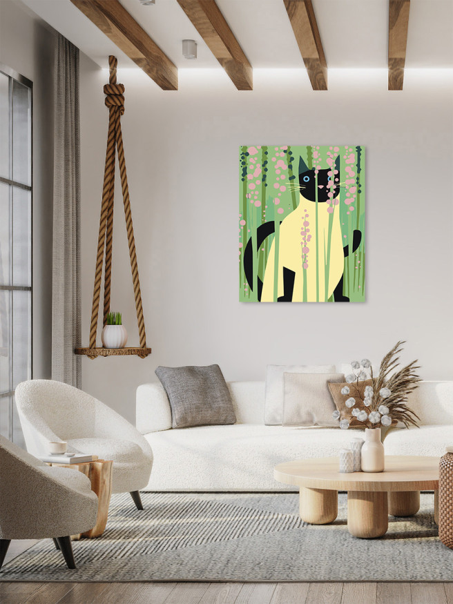 Raqamlar bo&amp;#039;yicha rasm &amp;quot;Qora va oq mushuk&amp;quot;