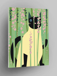 Картина по номерам &amp;quot;Чёрно-белый котик&amp;quot;