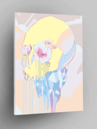 Raqamlar bo&#039;yicha rasm &quot;Ko&#039;p rangli bosh suyagi&quot;