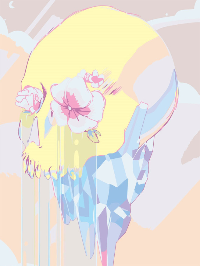 Картина по номерам &amp;quot;Разноцветный череп&amp;quot;