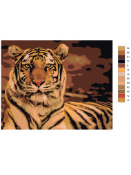 Raqamlar bo&#039;yicha rasm &quot;Yo&#039;lbars&quot;