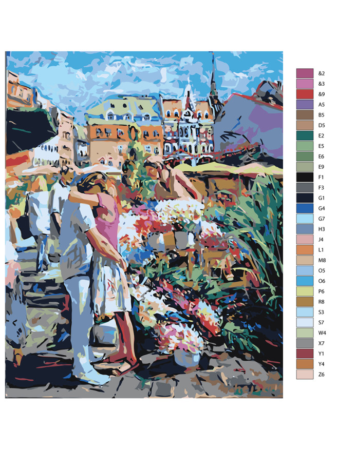 Raqamlar bo&amp;#039;yicha rasm &amp;quot;Sevishgan juftlik&amp;quot;