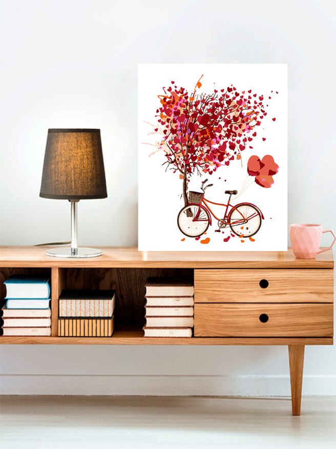 Raqamlar bo&amp;#039;yicha rasm &amp;quot;Daraxt bilan velosiped&amp;quot;