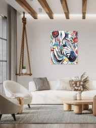 Raqamlar bo'yicha rasm "Zebra"