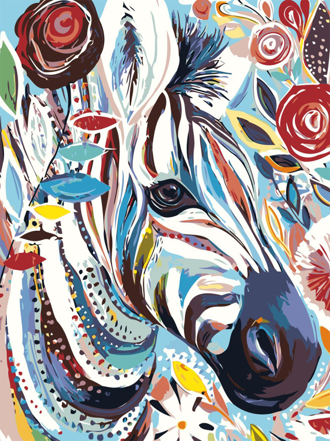 Raqamlar bo&amp;#039;yicha rasm &amp;quot;Zebra&amp;quot;