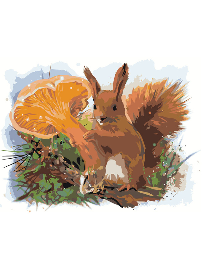 Raqamlar bo&amp;#039;yicha rasm &amp;quot;Qo&amp;#039;ziqorinli sincap&amp;quot;